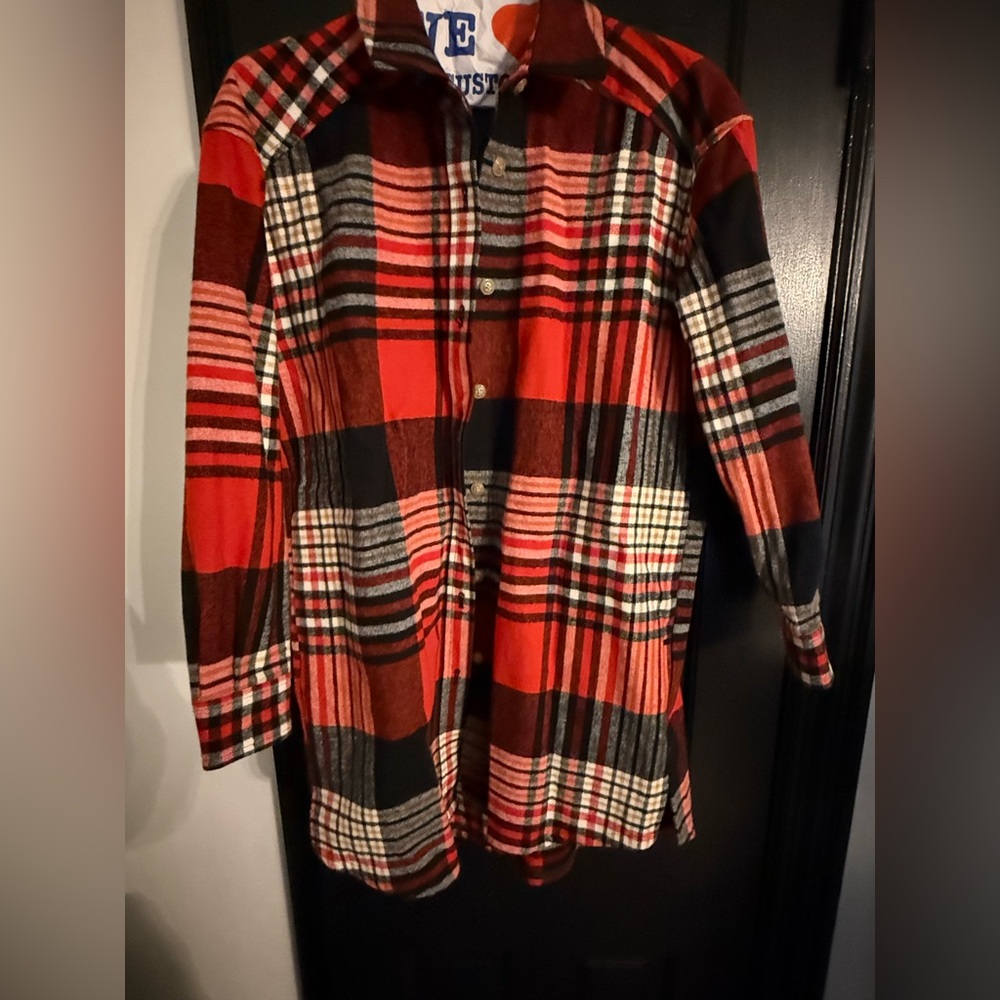 Scotch and soda red plaid shirt dress or shirt jacket